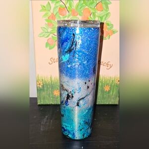 Blue Glitter Tumbler
